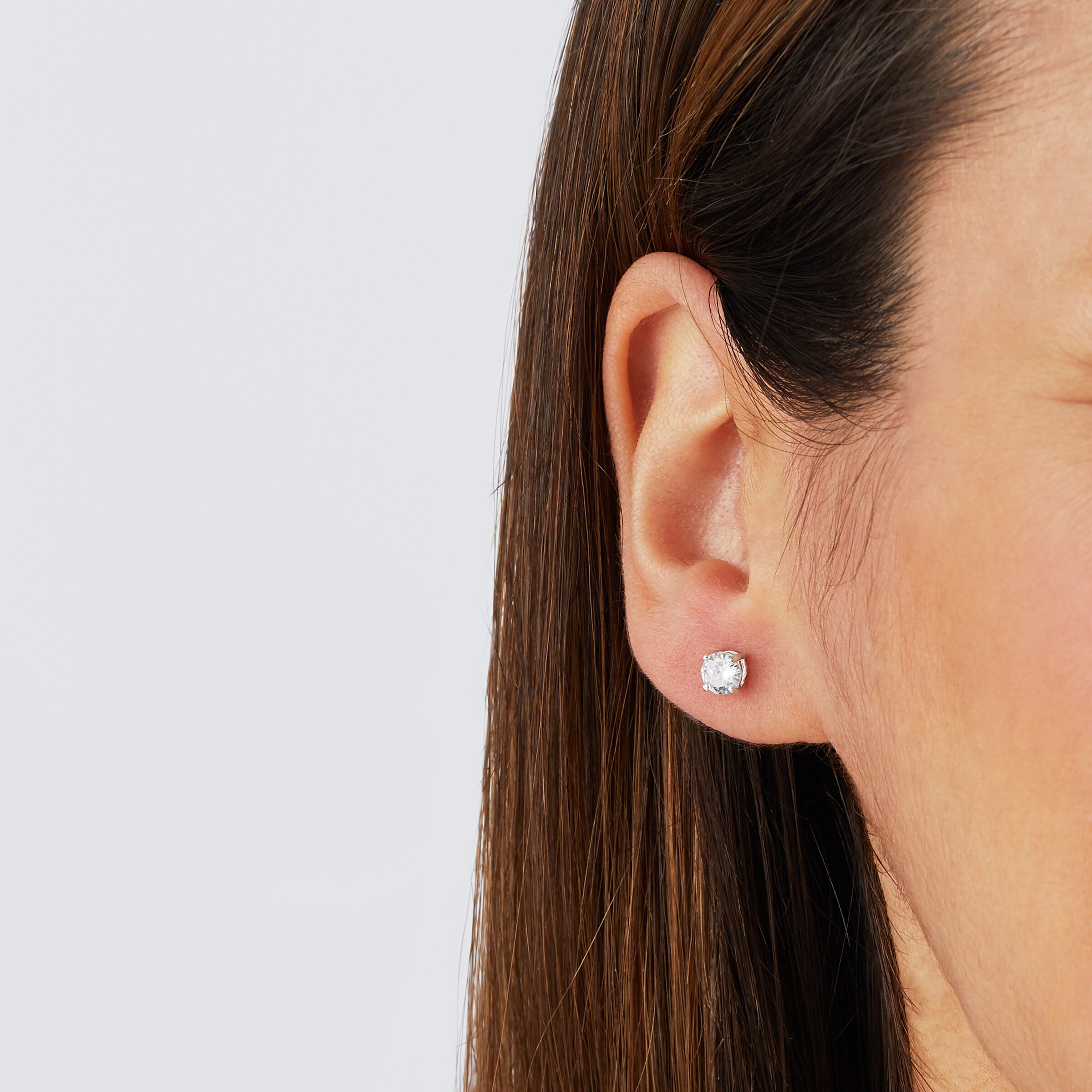 Pink Stone Small Silver Stud | Classy Silver Ear Stud - Earrings, Jewellery  - FOLKWAYS